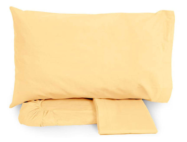 prezzo Satz Baumwolllaken oben und unten mit Ecken und Kissenbezügen Neith Silbergelb, verschiedene Größen