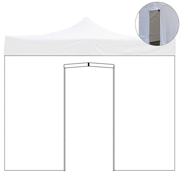 Seitliches Ersatzhandtuch für Faltpavillon 4,5 x 2 m, wasserdicht mit weißer Rolltür acquista