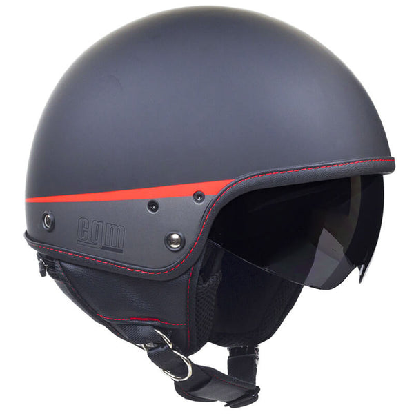 Demi-Jet Helm für Scooter CGM Granada 105G Matt Schwarz Verschiedene Größen online