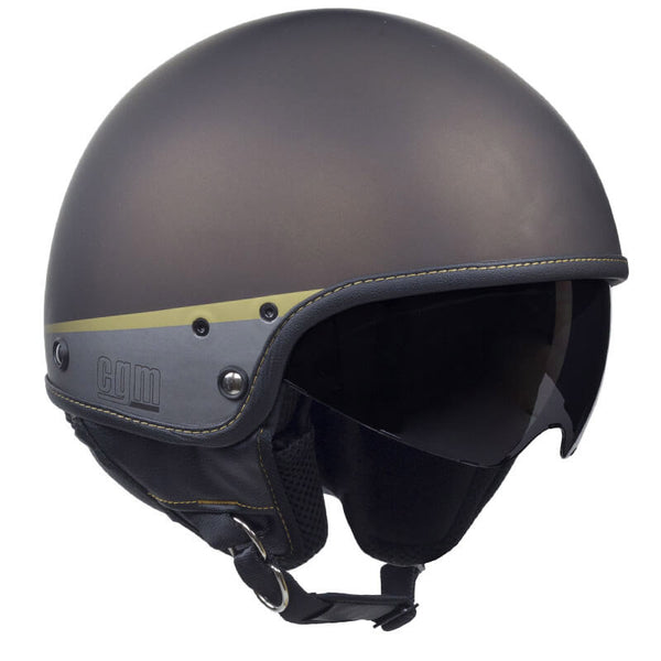 Demi-Jet Helm für Scooter CGM Granada 105G Matt Braun Verschiedene Größen sconto