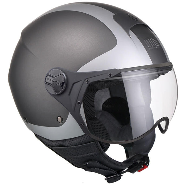 acquista Demi-Jet-Helm für Scooter CGM Positano 107V Titan, undurchsichtiges geformtes Visier, verschiedene Größen