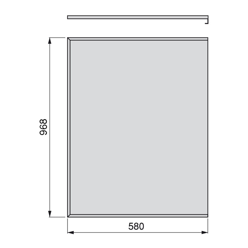 Protezione per Sottolavello Cucina 96,8x58 cm in Alluminio Emuca-2