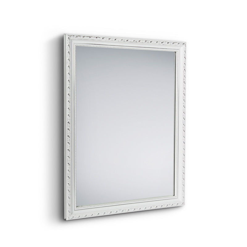 Specchio da Parete 34x45x2 cm in Legno Lola Bianco-1