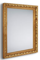Specchio da Parete 55x70x3,5 cm in Legno Tanja Oro-1