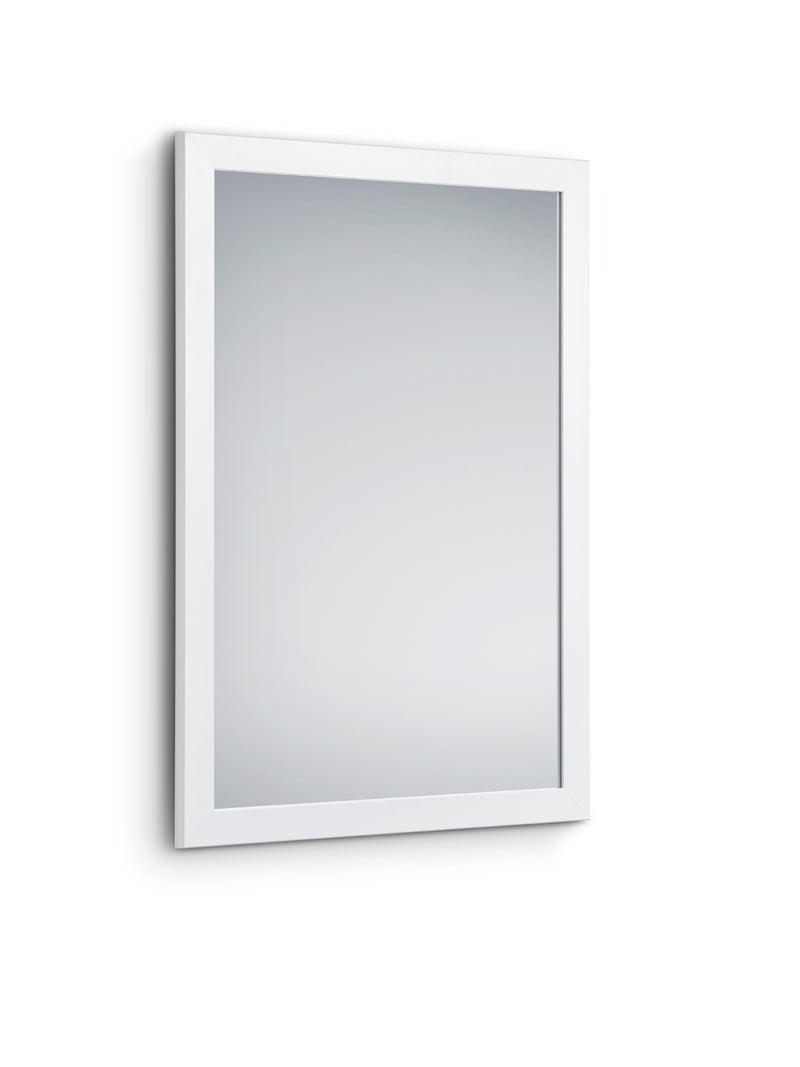 Specchio da Parete 48x68x1,6 cm in Legno Kim Bianco-1