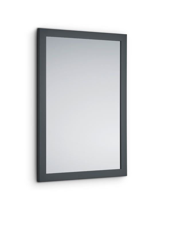 Specchio da Parete 48x68x1,6 cm in Legno Kim Antracite sconto