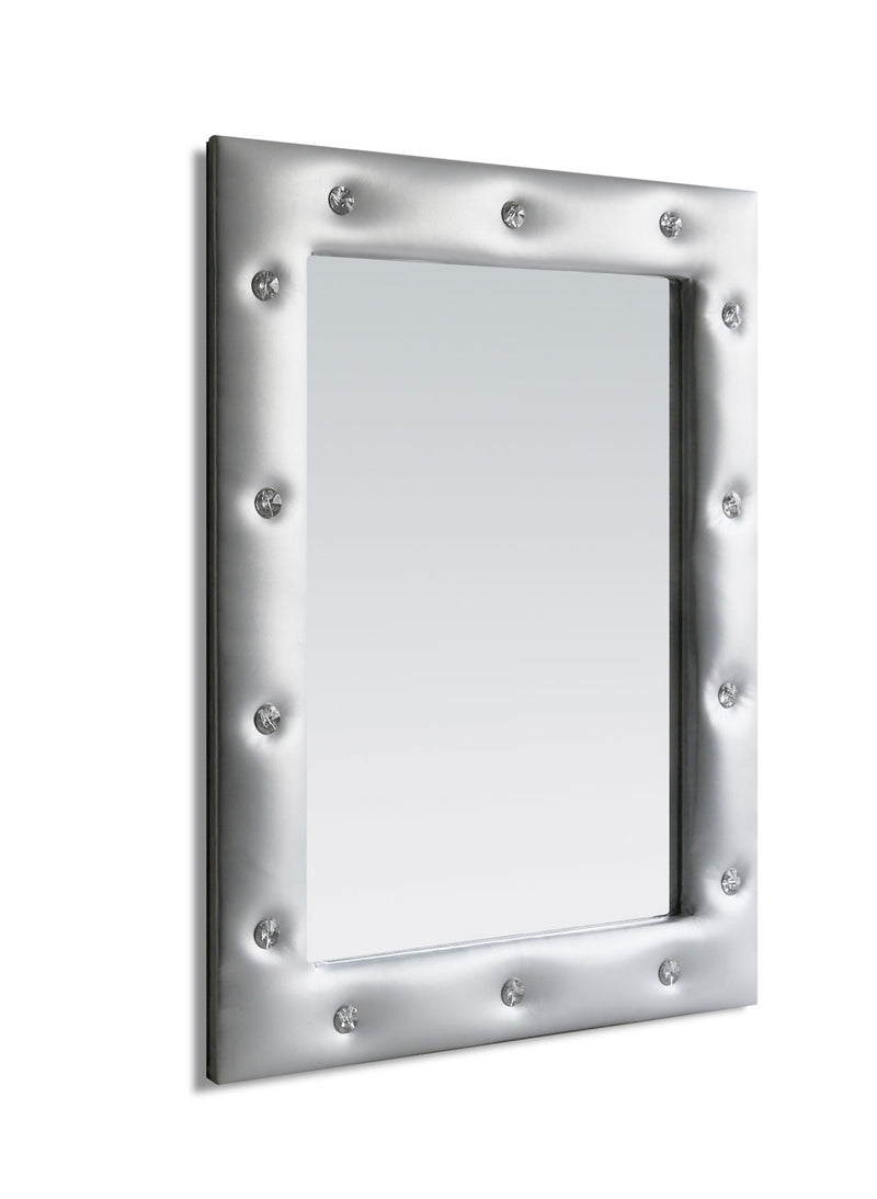 Specchio da Parete 50x70x2,5 cm in Plastica Naomi Argento-1