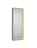 Specchio da Parete 50x150x2,7 cm in Legno Branda Nero oro-1