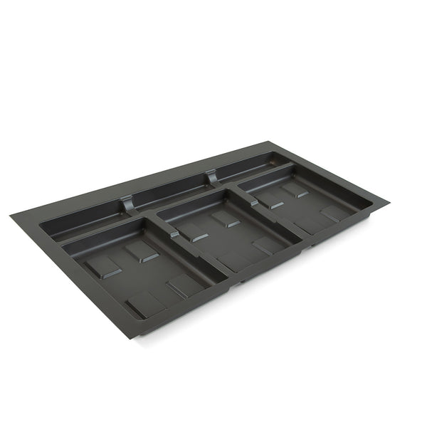online Unterschrank mit 3 Plätzen für separaten Abfallbehälter für Küchenschubladen 80 cm aus grauem Kunststoff Emuca