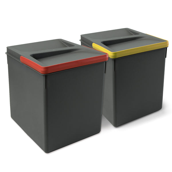 Abfalleimer 2 Behälter für Kommode 31,2x21,6 cm H26,6 cm Emuca Anthrazitgrau online