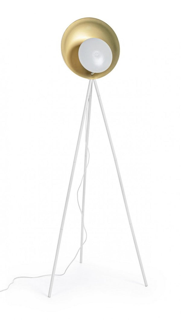 Stehlampe 87x56x155 cm E27 mit weißem und goldenem Stativ sconto