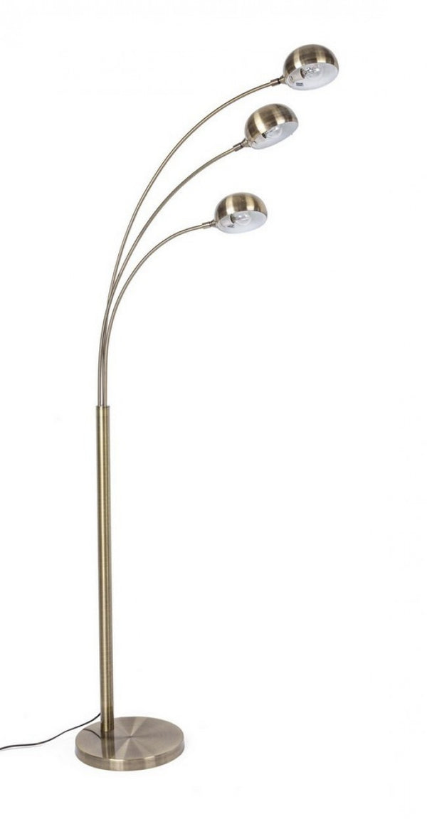 Stehlampe H180 cm 3 Lichter E27 in Goldstahl sconto
