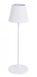 Lampada da Tavolo Ø12x38 cm in Acciaio Bianco-1