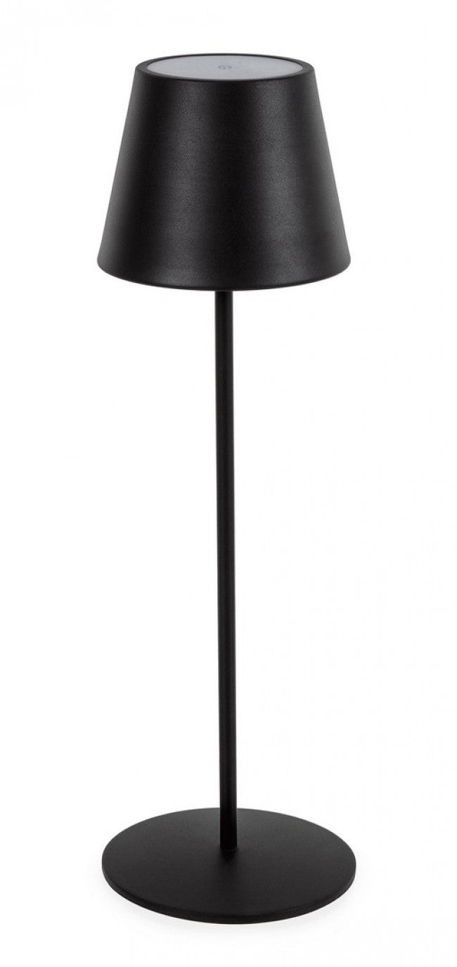 Lampada da Tavolo Ø12x38 cm in Acciaio Nero-1