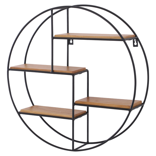 Circle Design Rack Regal aus Eisen und Holz Ø45x11 cm sconto