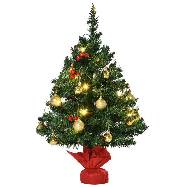 Künstlicher Tisch-Weihnachtsbaum 60 cm 73 Zweige 15 grüne LEDs acquista