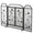 Funkenfänger aus schwarzem Metall mit Türen 125 x 80 cm für holzbefeuerten Kamin