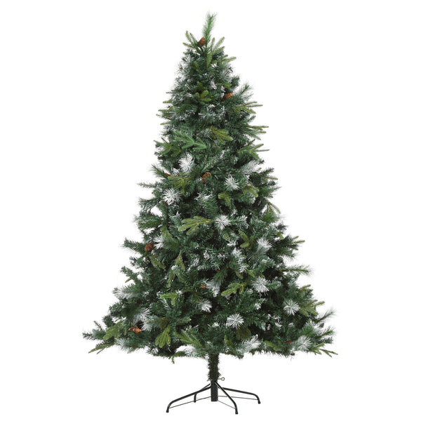 Künstlicher Weihnachtsbaum 210 cm 1622 Äste mit grünen Tannenzapfen sconto