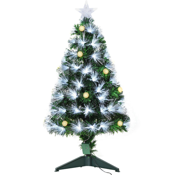 Künstlicher Weihnachtsbaum 90 cm 90 Zweige mit LED-Lichtleiter hellgrüne Kiefer acquista
