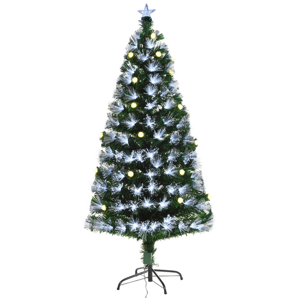 Künstlicher Weihnachtsbaum 150 cm 180 Zweige mit LED-Faseroptik Hellgrüne Kiefer acquista