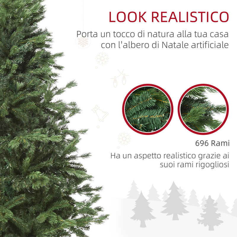 Albero di Natale Artificiale 180 cm 696 Rami  Pino Verde-4