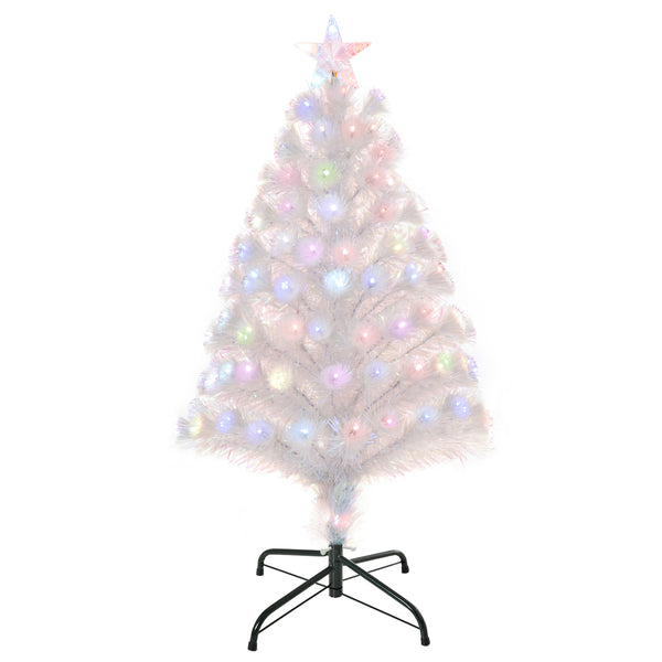 online Künstlicher Weihnachtsbaum 90 cm 90 Zweige mit LED-Lichtern und weißen Glasfasern