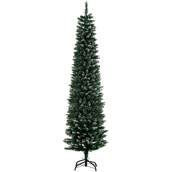 Künstlicher Weihnachtsbaum schneebedeckt 195 cm 570 grüne Zweige sconto