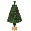 Albero di Natale Artificiale 90 cm 95 Rami a Fibre Ottiche Multicolore Verde-1