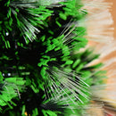 Mini Albero di Natale Artificiale 55 cm 40 Rami 40 Luci Fibre Ottiche Colorate Verde-9