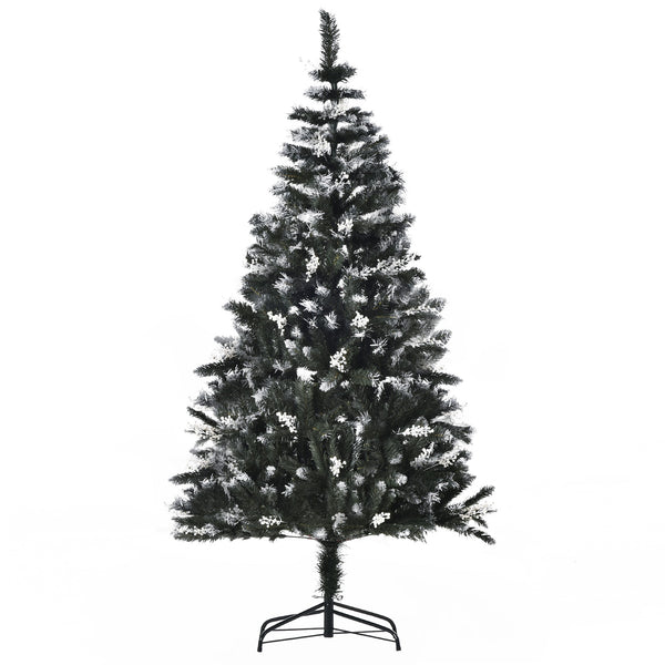 prezzo Künstlicher Weihnachtsbaum schneebedeckt 180 cm 603 Äste mit grünen Beeren