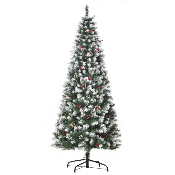 online Künstlicher Weihnachtsbaum mit Schnee bedeckt 180 cm 618 Äste mit grünen Tannenzapfen