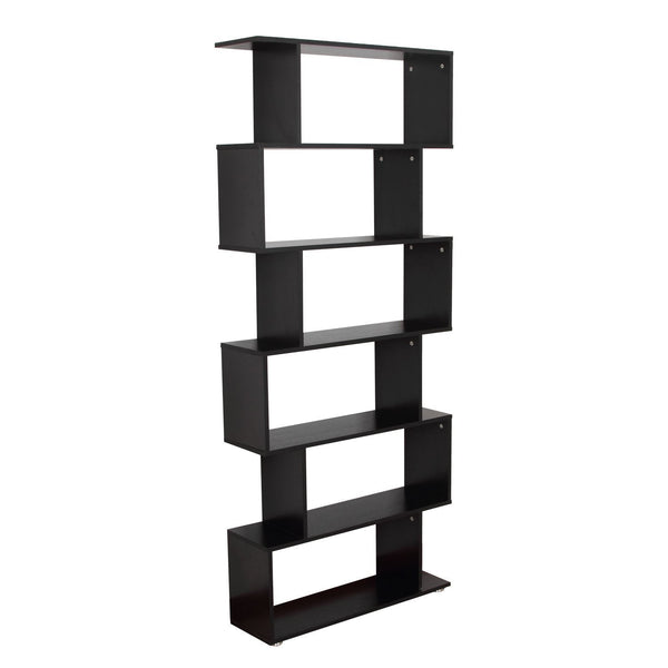 sconto Design-Bücherregal aus schwarzem Holz 80x24x191 cm