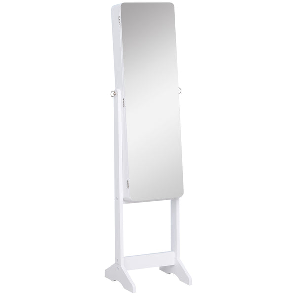Schmuck- und Schminkschrank mit Spiegel und automatischer weißer LED-Beleuchtung 30x146x36 cm sconto