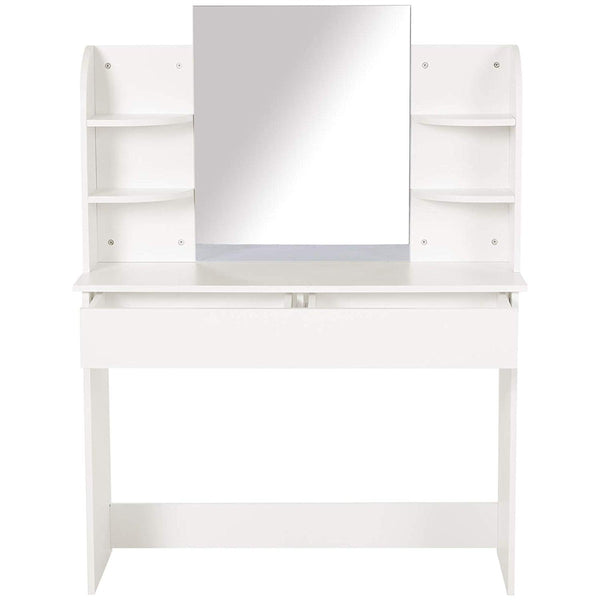 Schminkkonsole mit Spiegel 108x40x142 cm aus weißem Holz online