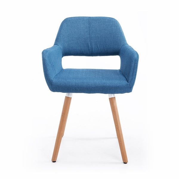 sconto Sessel im skandinavischen Design aus blauem Buchenholz