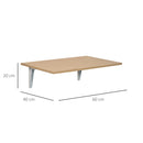 Tavolino da Parete Pieghevole 60x40x20 cm in MDF Legno-3