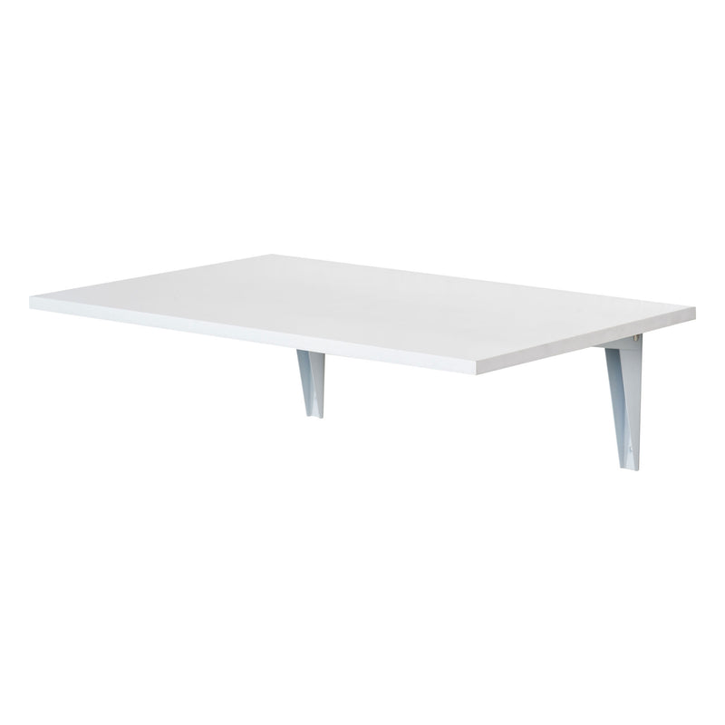 Tavolino da Parete Pieghevole Salvaspazio 60x40x20 cm in MDF Bianco-1