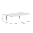 Tavolino da Parete Pieghevole Salvaspazio 60x40x20 cm in MDF Bianco-3