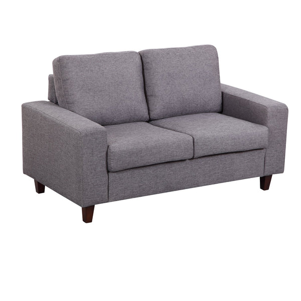 2-Sitzer-Sofa aus grauem Leinen 146 x 78 x 84 cm prezzo