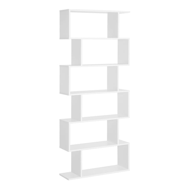 prezzo Modernes Design-Bücherregal, weißes Regal, 80 x 23 x 192 cm