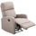 Relax-Liegestuhl aus grauem Leinenstoff
