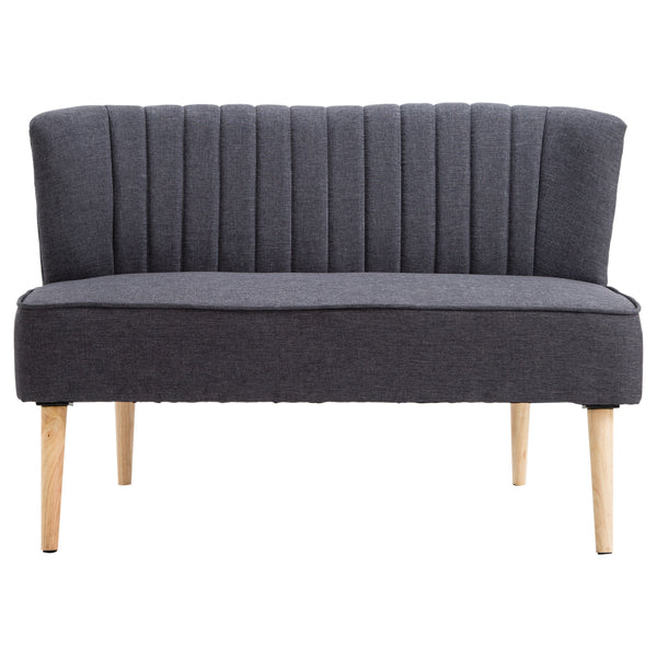 sconto 2-Sitzer-Sofa im nordischen Stil, dunkelgrau, 117 x 56,5 x 77 cm