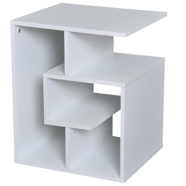 Bücherregal mit 3 Ebenen aus weißem Holz 45x40x55 cm acquista