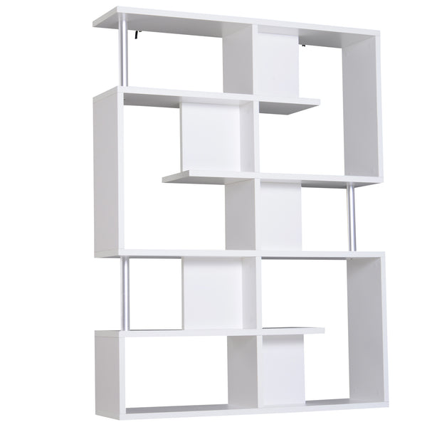 Bücherregal mit 5 Ebenen aus weißem Holz, 120 x 28,6 x 160 cm sconto