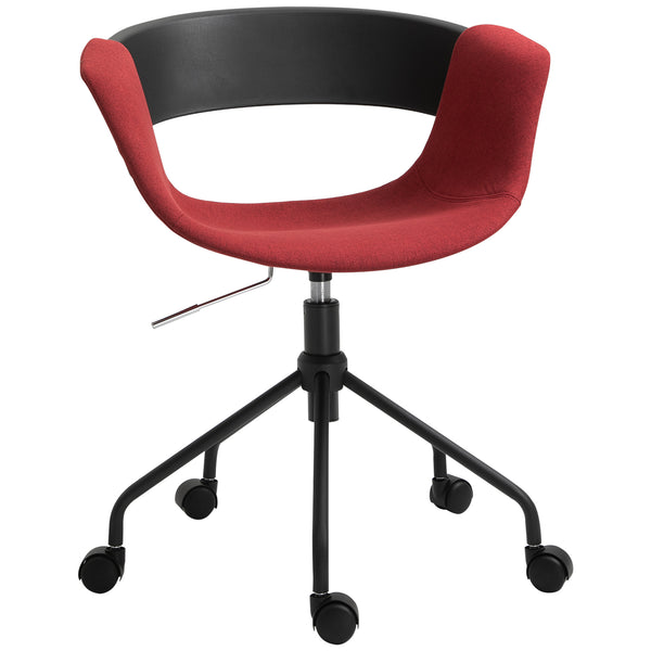 Operativer Bürostuhl aus rotem und schwarzem Stoff und Metall prezzo