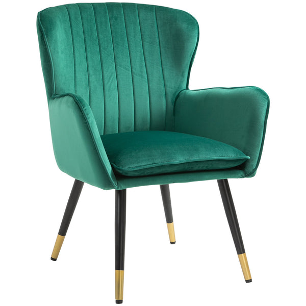 sconto Gepolsterter Sessel aus grünem Stoff