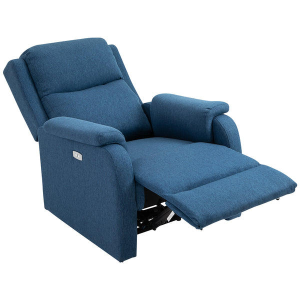 prezzo Elektrischer Relax-Sessel 77 x 91 x 106 cm in blauem Stoff
