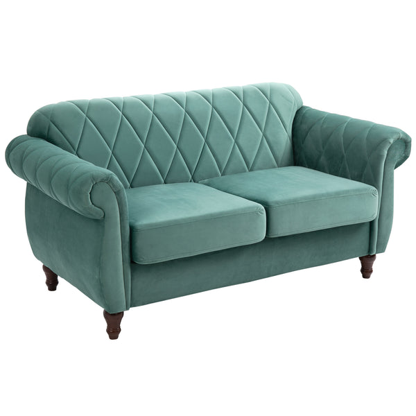 2-Sitzer-Sofa 148 x 72 x 76 cm in grünem Stoff sconto