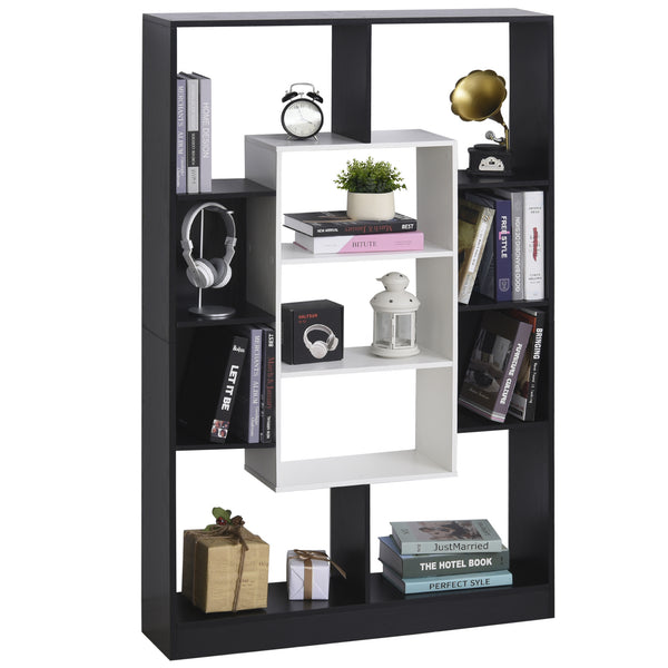 Modernes Bücherregal 95 x 22 x 150 cm aus schwarz-weißer Spanplatte acquista