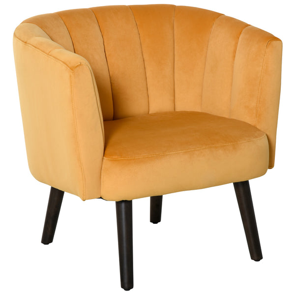 Gepolsterter Sessel 79x66,5x79 cm in gelbem Samtstoff prezzo